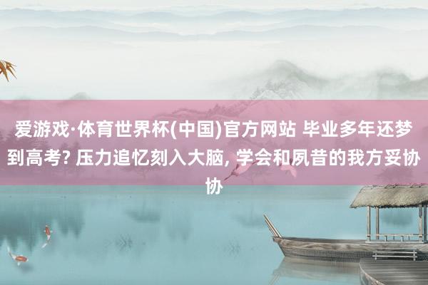 爱游戏·体育世界杯(中国)官方网站 毕业多年还梦到高考? 压力追忆刻入大脑, 学会和夙昔的我方妥协
