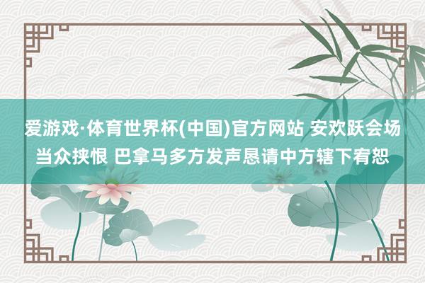 爱游戏·体育世界杯(中国)官方网站 安欢跃会场当众挟恨 巴拿马多方发声恳请中方辖下宥恕