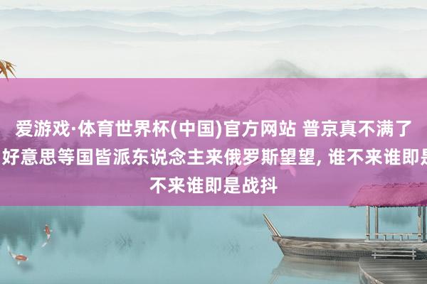 爱游戏·体育世界杯(中国)官方网站 普京真不满了, 让中好意思等国皆派东说念主来俄罗斯望望, 谁不来谁即是战抖