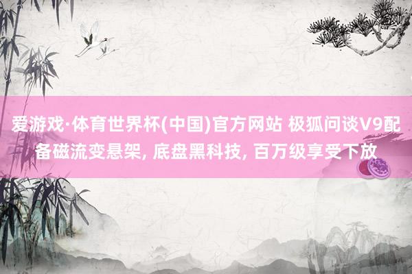 爱游戏·体育世界杯(中国)官方网站 极狐问谈V9配备磁流变悬架, 底盘黑科技, 百万级享受下放