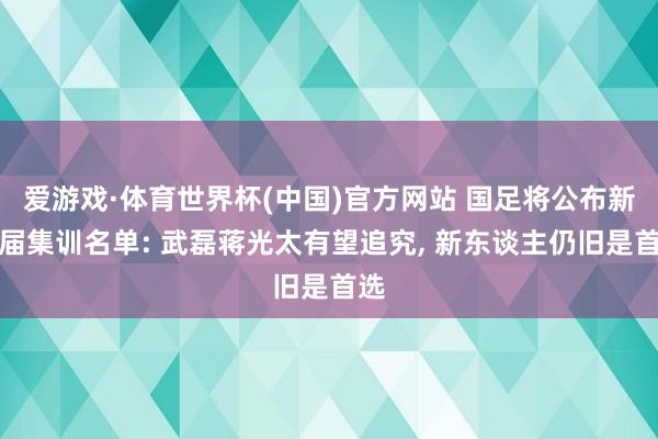 爱游戏·体育世界杯(中国)官方网站 国足将公布新一届集训名单: 武磊蒋光太有望追究, 新东谈主仍旧是首选