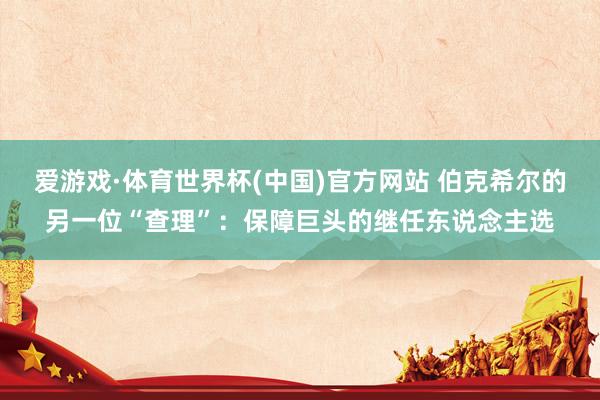 爱游戏·体育世界杯(中国)官方网站 伯克希尔的另一位“查理”:保障巨头的继任东说念主选