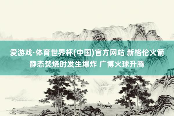 爱游戏·体育世界杯(中国)官方网站 新格伦火箭静态焚烧时发生爆炸 广博火球升腾