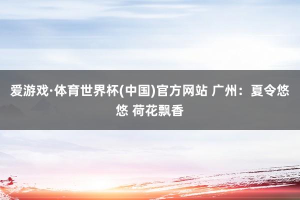 爱游戏·体育世界杯(中国)官方网站 广州:夏令悠悠 荷花飘香