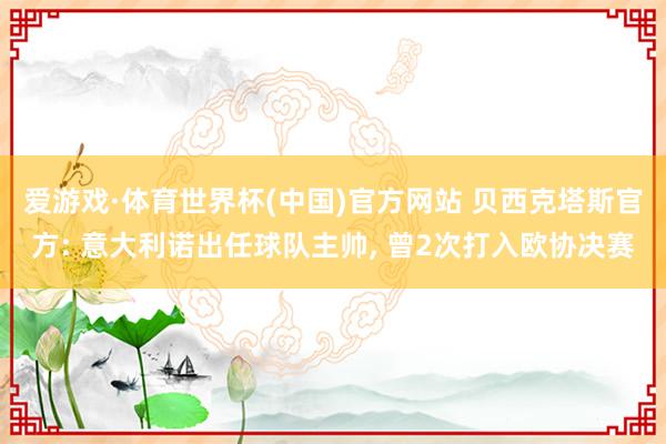 爱游戏·体育世界杯(中国)官方网站 贝西克塔斯官方: 意大利诺出任球队主帅, 曾2次打入欧协决赛