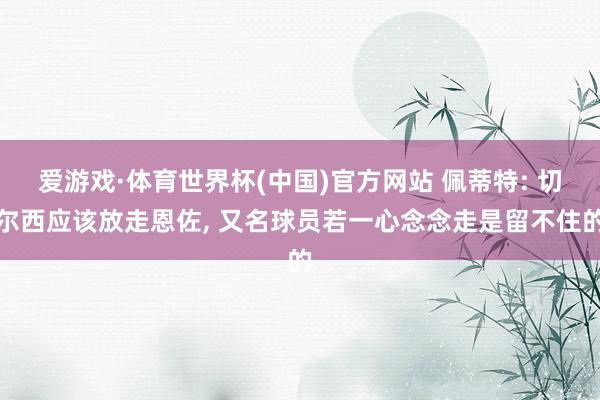 爱游戏·体育世界杯(中国)官方网站 佩蒂特: 切尔西应该放走恩佐, 又名球员若一心念念走是留不住的