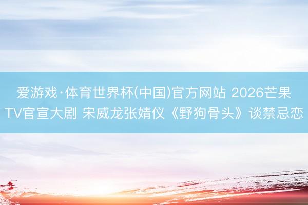爱游戏·体育世界杯(中国)官方网站 2026芒果TV官宣大剧 宋威龙张婧仪《野狗骨头》谈禁忌恋